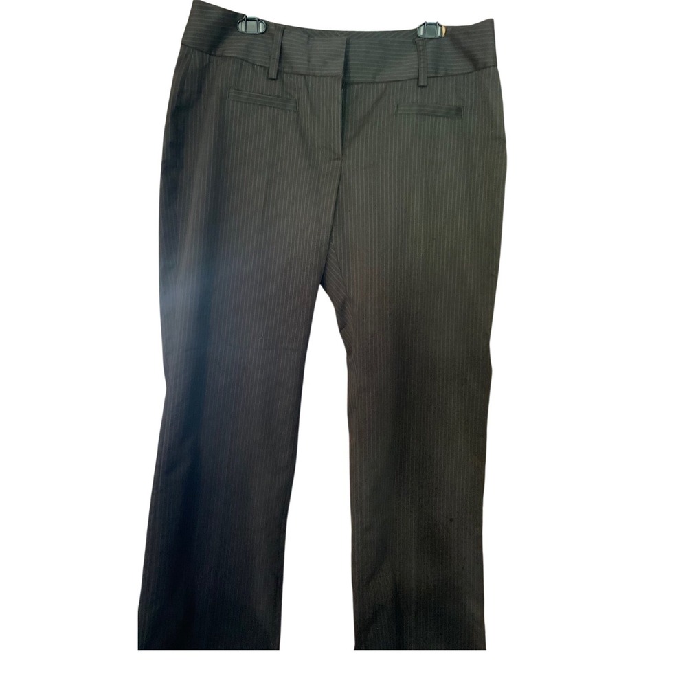 Cabi Pinstripe Dress Pants Size 12 Brown Career Wear‎ Trousers
